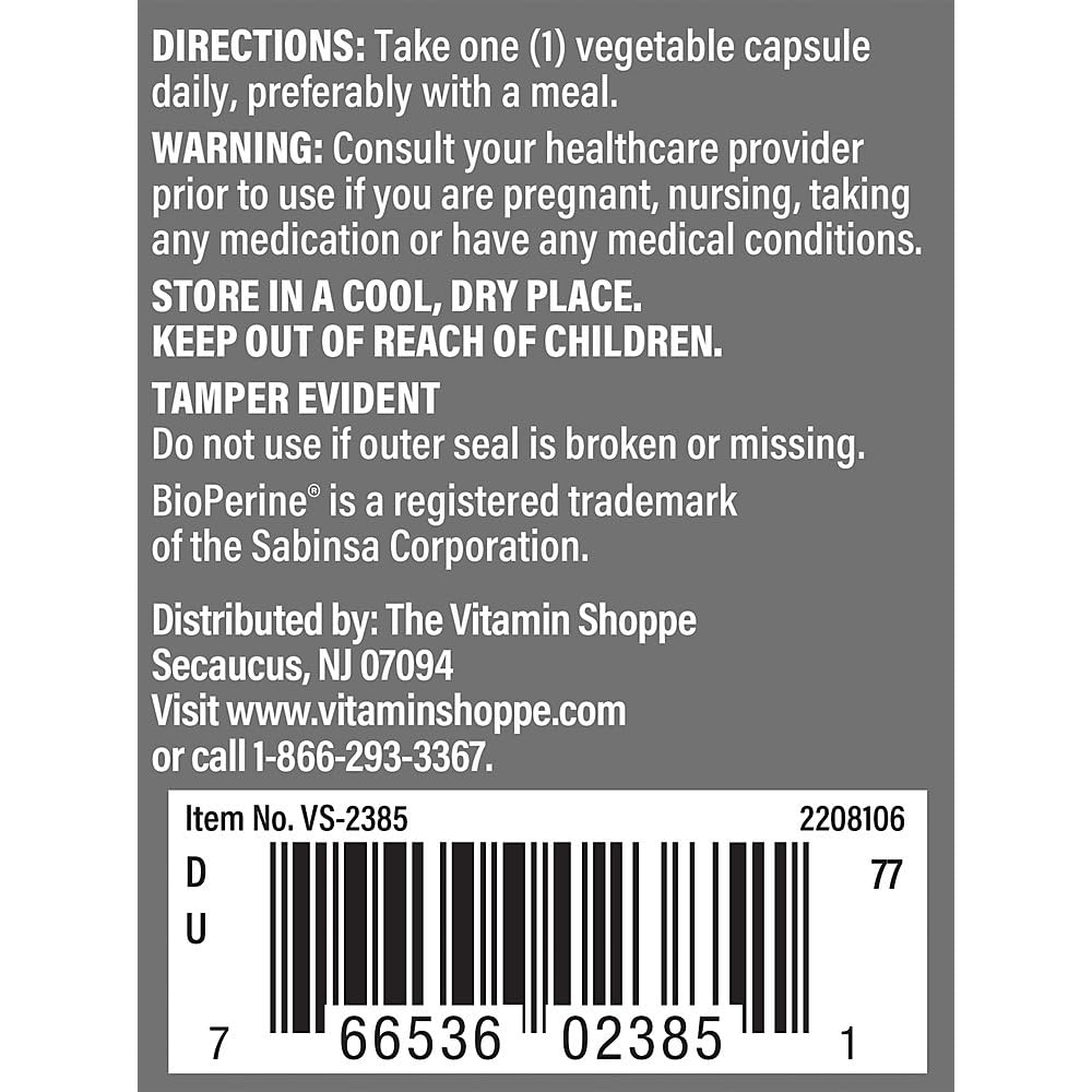 The Vitamin Shoppe DIM Men with BioPerine 200mg - Hormone Balance | Estrogen Metabolism Support | 60 Capsules | Enhanced Absorption - Maple Wellness Supplements