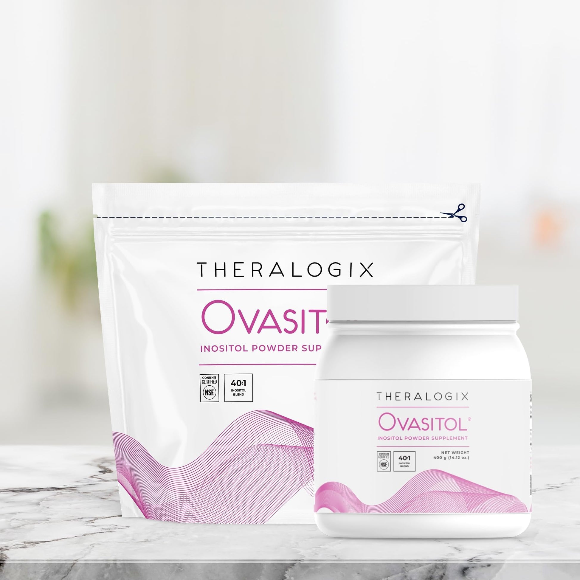 Theralogix Ovasitol Inositol Powder - 60 Servings - Myo-Inositol & D-Chiro Inositol - Maple Wellness Supplements