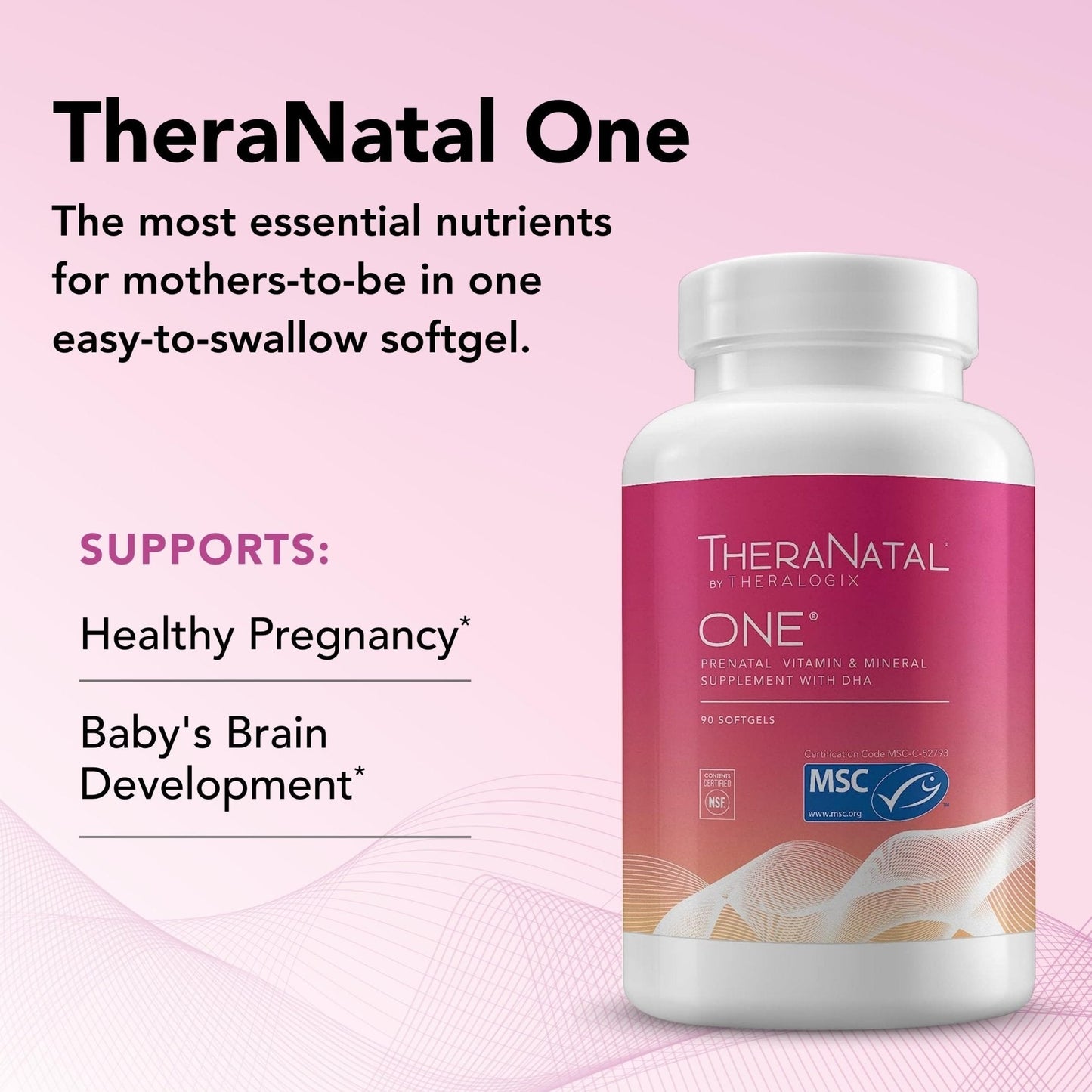 Theralogix TheraNatal One Prenatal Vitamin - 90-Day Supply - Prenatal Multivitamin - Maple Wellness Supplements