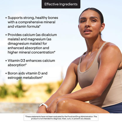 THORNE - Advanced Bone Support - Bone Health Supplement for Women & Men with Calcium, Magnesium, Vitamin D, B Vitamins, Folate & Boron* - Gluten, Dairy & Soy-Free - 120 Capsules - Maple Wellness Supplements