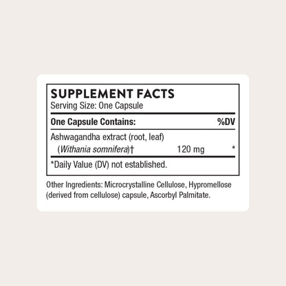 THORNE - Ashwagandha - Highly Concentrated Shoden - Calming Stress Support for Women & Men* - Supports Daytime Energy, Mental Clarity & Optimal Immune Function* - 30 Capsules - Maple Wellness Supplements