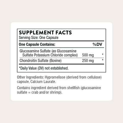 THORNE - Glucosamine & Chondroitin - Helps Maintain Healthy Joint Function & Mobility - Supports Normal Cartilage Formation* - Third-Party Certified - Gluten, Dairy & Soy-Free - 90 Capsules - Maple Wellness Supplements