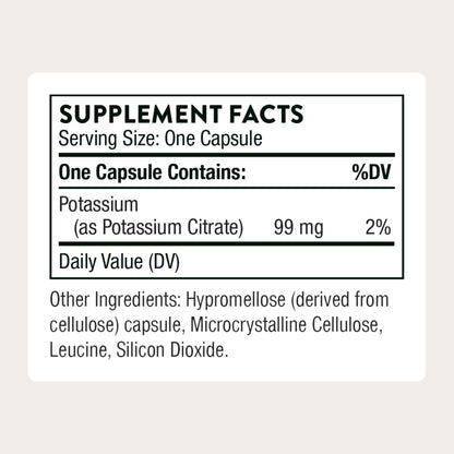 THORNE - Potassium Citrate - Essential Electrolyte Supplement for Muscle Function, Heart Health, Nerve Function & Urinary Tract Health Support* - Third-Party Certified - Gluten-Free - 90 Capsules - Maple Wellness Supplements