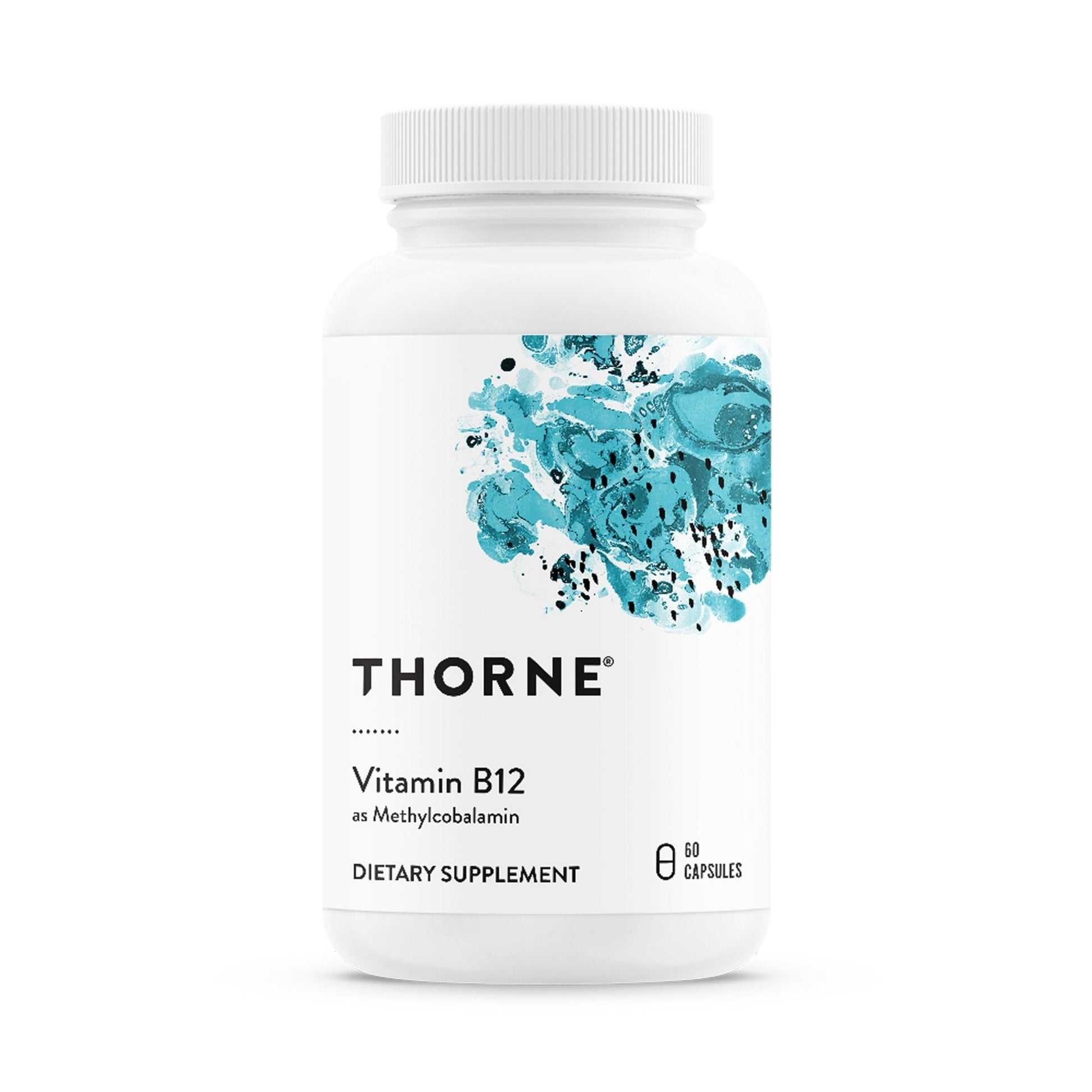 THORNE - Vitamin B12 - as Methylcobalamin - Supports Heart & Nerve Health, Blood Cell Function, Healthy Sleep & Methylation* - Gluten, Dairy & Soy-Free - 60 Servings - Maple Wellness Supplements
