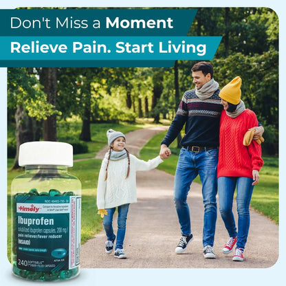 TIME-CAP LABS, INC. Timely Ibuprofen 200mg - 240 Liquid Mini Softgels - Headache Relief, Menstrual Pain, Tooth Ache Muscular Aches & Arthritis Pain - Maple Wellness Supplements