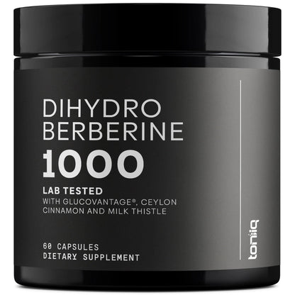 Toniiq Dihydroberberine Supplement - Ultra High Potency 1,000mg Formula with GlucoVantage, 10:1 Ceylon Cinnamon & 50:1 Milk Thistle - Third-Party Lab Tested - Maple Wellness Supplements