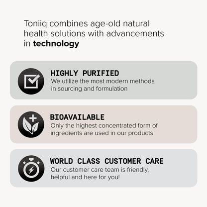 Toniiq Ultra High Strength 5HTP Capsules - 99%+ Highly Purified and Bioavailable - 12:1 Concentrated Extract - 200mg - 90 Veggie Capsules - Maple Wellness Supplements