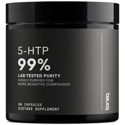 Toniiq Ultra High Strength 5HTP Capsules - 99%+ Highly Purified and Bioavailable - 12:1 Concentrated Extract - 200mg - 90 Veggie Capsules - Maple Wellness Supplements
