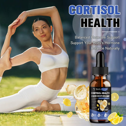 Totaria cortisol Supplement Liquid Drops Hormone Balance for Women Men with Magnesium Complex,Ashwagandha,Rhodiola Rosea,L Theanine,Phosphatidylserine Supplements Mood, Focus, Sleep Support 2 FL.OZ - Maple Wellness Supplements