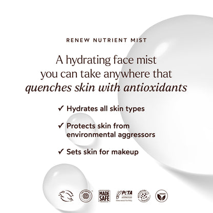 True Botanicals Renew Nutrient Mist | Deeply Hydrates & Refreshes On the Go |Dermatologist Tested, Non-Toxic, Hypoallergenic, Vegan, MADESAFE Certfied | (1.7 oz | 50 ml) - Maple Wellness Supplements