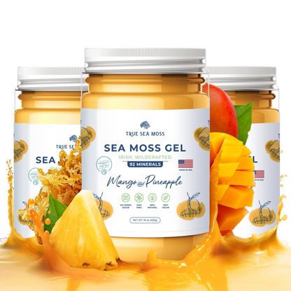 TrueSeaMoss Wildcrafted Irish Sea Moss Gel –7 Flavors- Nutritious Organic Raw - Maple Wellness Supplements