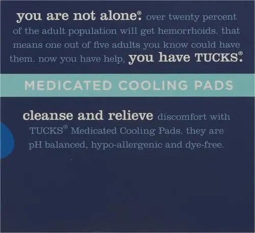 TUCKS Medicated Cooling Pads, 100 Count – Hemorrhoid Pads with Witch Hazel, Cleanses Sensitive Areas, Protects from Irritation, Hemorrhoid Treatment, Medicated Pads Used by Hospitals - Maple Wellness Supplements