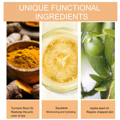Turmeric Lip Balm for Smokers With Root Oil - Brightening for Dark Lips, Long-Lasting Moisturizer for Dry - Maple Wellness Supplements