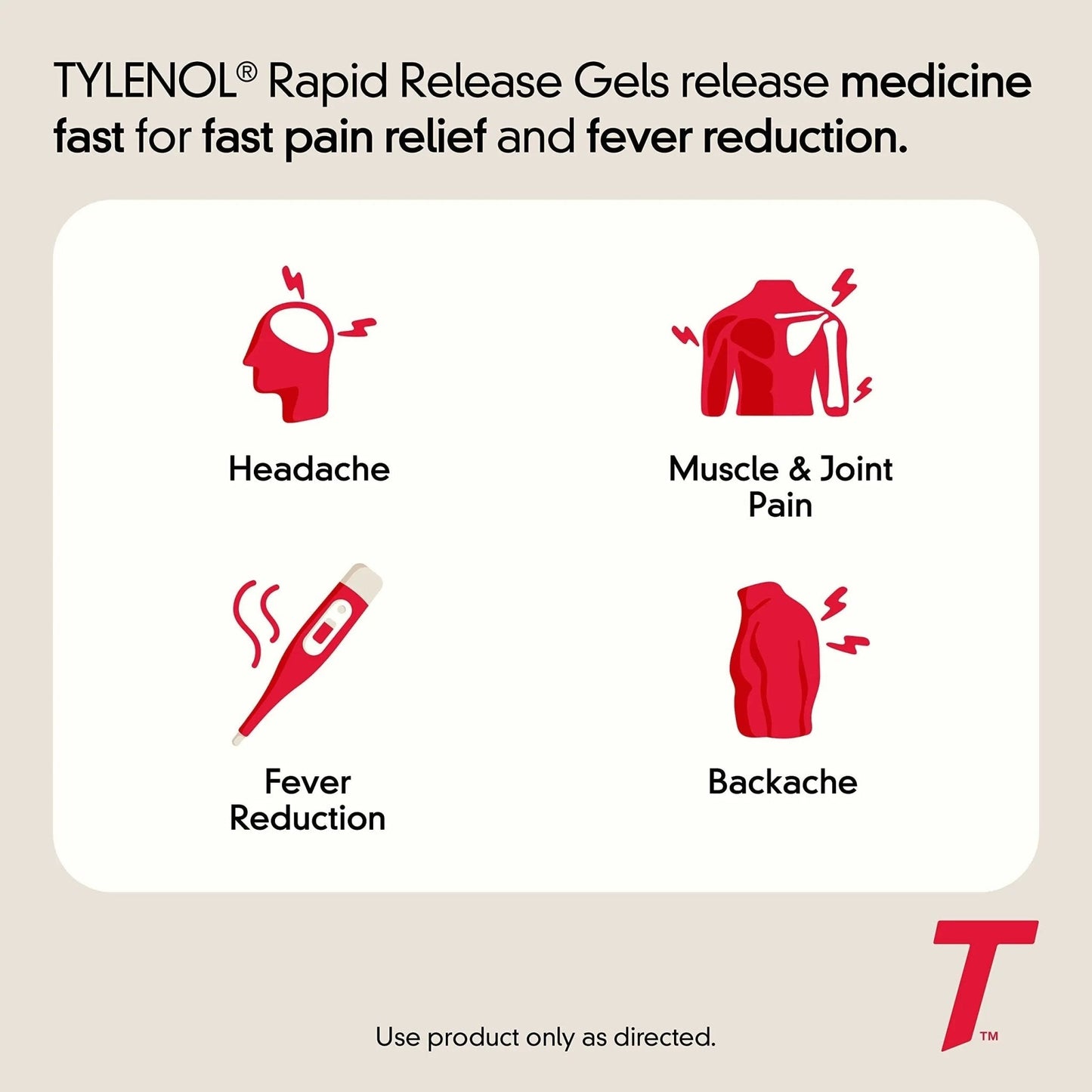 Tylenol Extra Strength Acetaminophen Rapid Release Gels, Fast, Strong Pain Relief, Fever Reducer Medicine, 500 mg Gelcaps with Laser‑Drilled Holes for Fast Release, Value Size, 225 Count - Maple Wellness Supplements