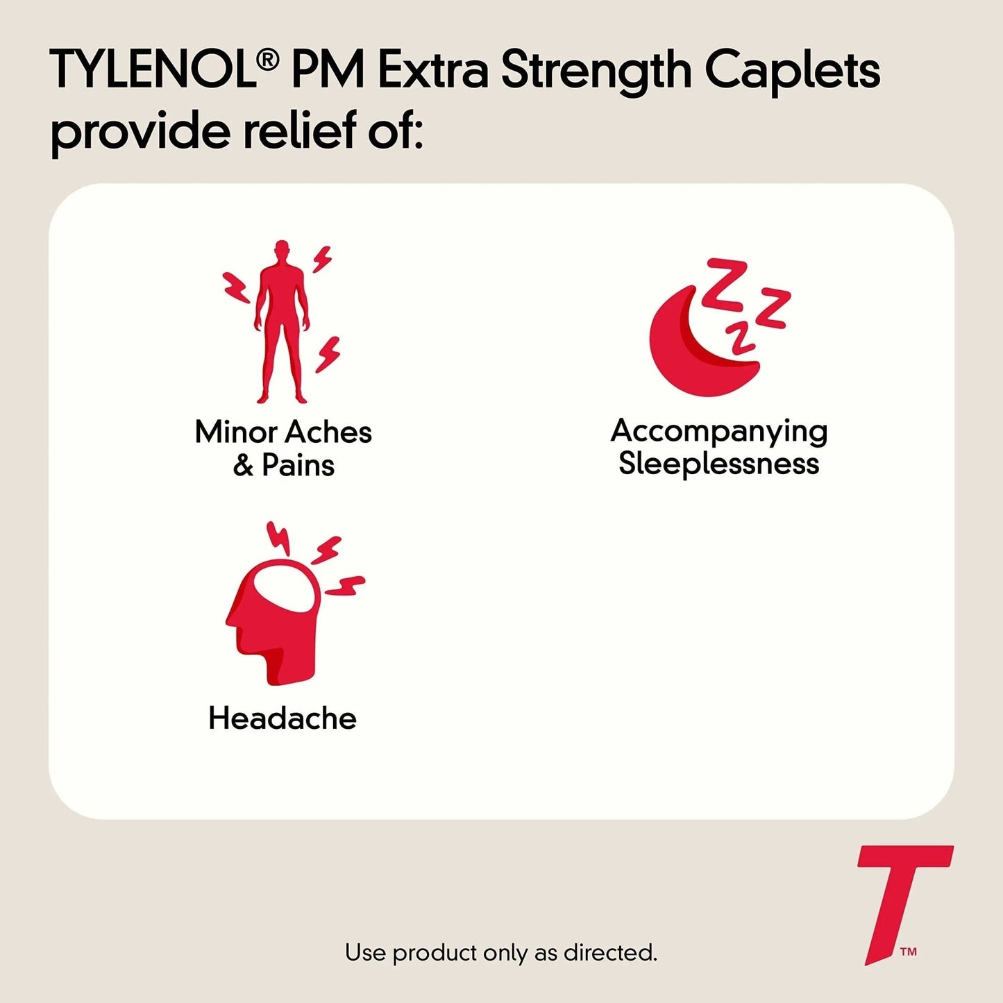 Tylenol PM Extra Strength Nighttime Pain Reliever Sleep Aid Caplets with Acetaminophen & Diphenhydramine HCl, Relief for Nighttime Aches & Pains, Travel Size, 50 Packs of 2 Caplets - Maple Wellness Supplements