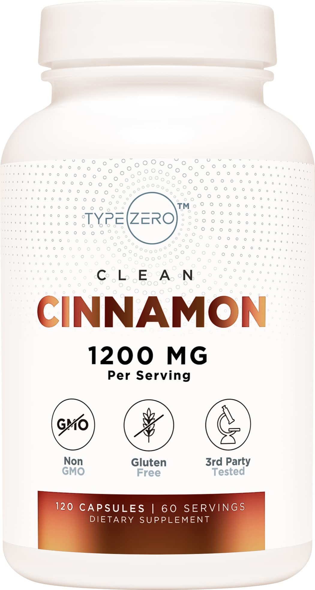 Type Zero Ceylon Cinnamon Capsules (1200mg | 120 Capsules) - Natural, Non-GMO, Gluten Free, Organic Cinnamon Bark Supplement - Maple Wellness Supplements