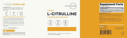 Type Zero L-Citrulline Base Powder, 3,000mg Per Serving - 100 Servings - Maple Wellness Supplements