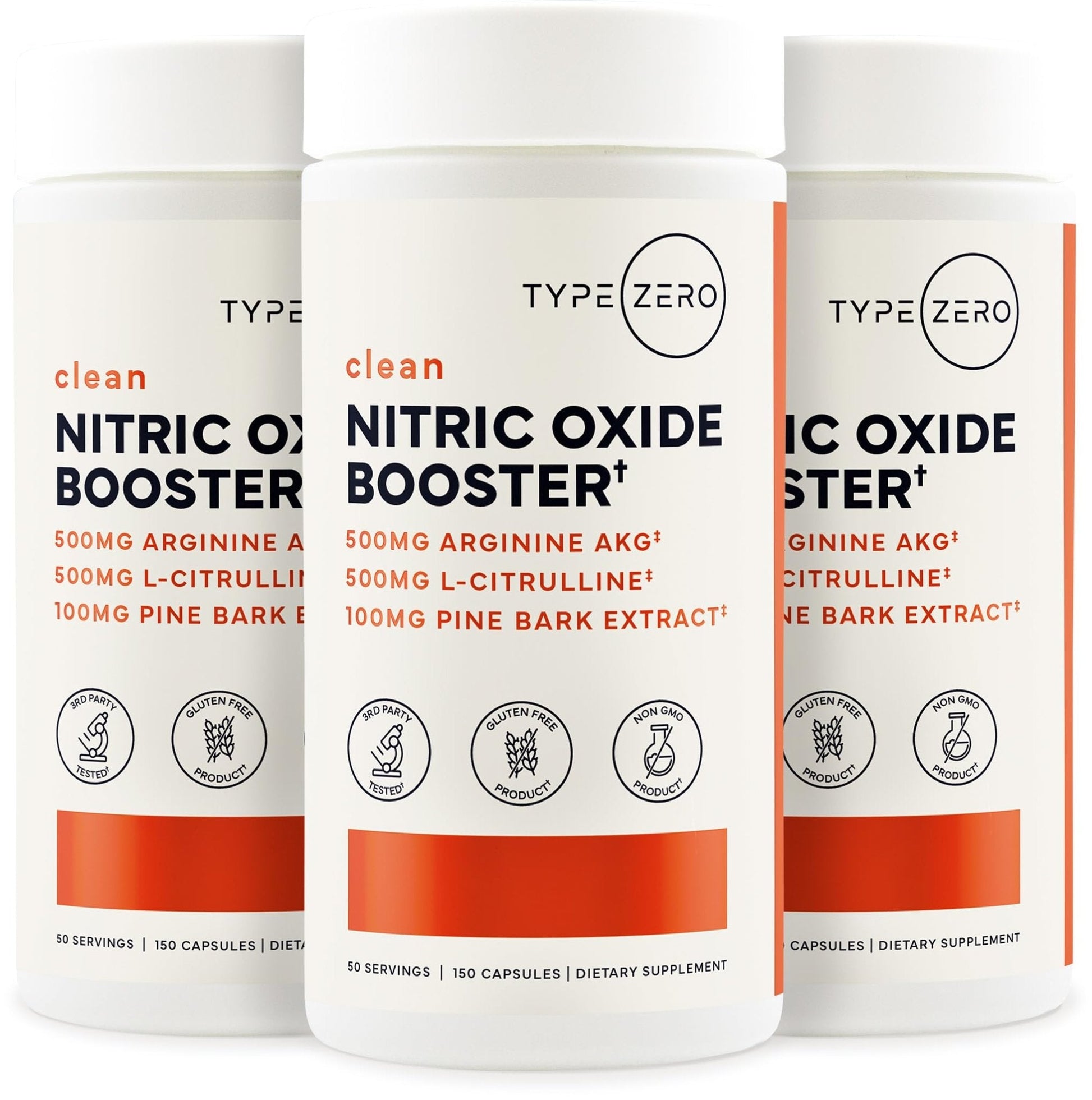 Type Zero Nitric Oxide 6X Booster, 150 Veggie Capsules - Natural Supplement - Beetroot, Arginine AKG, Citrulline, Pine Bark, Garlic & VIT C | Nitrous Oxide - Maple Wellness Supplements
