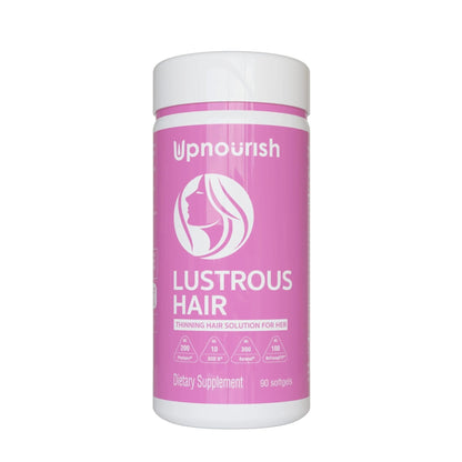 UpNourish Hair Growth Vitamins for Women - Proven Hair Supplement with KERANAT, DHT Blocker PHYTOPIN, Biotin 5000 mcg & SOD, Hair Vitamins for Faster Hair Growth, Hair Loss & Thinning Hair - 90 ct - Maple Wellness Supplements