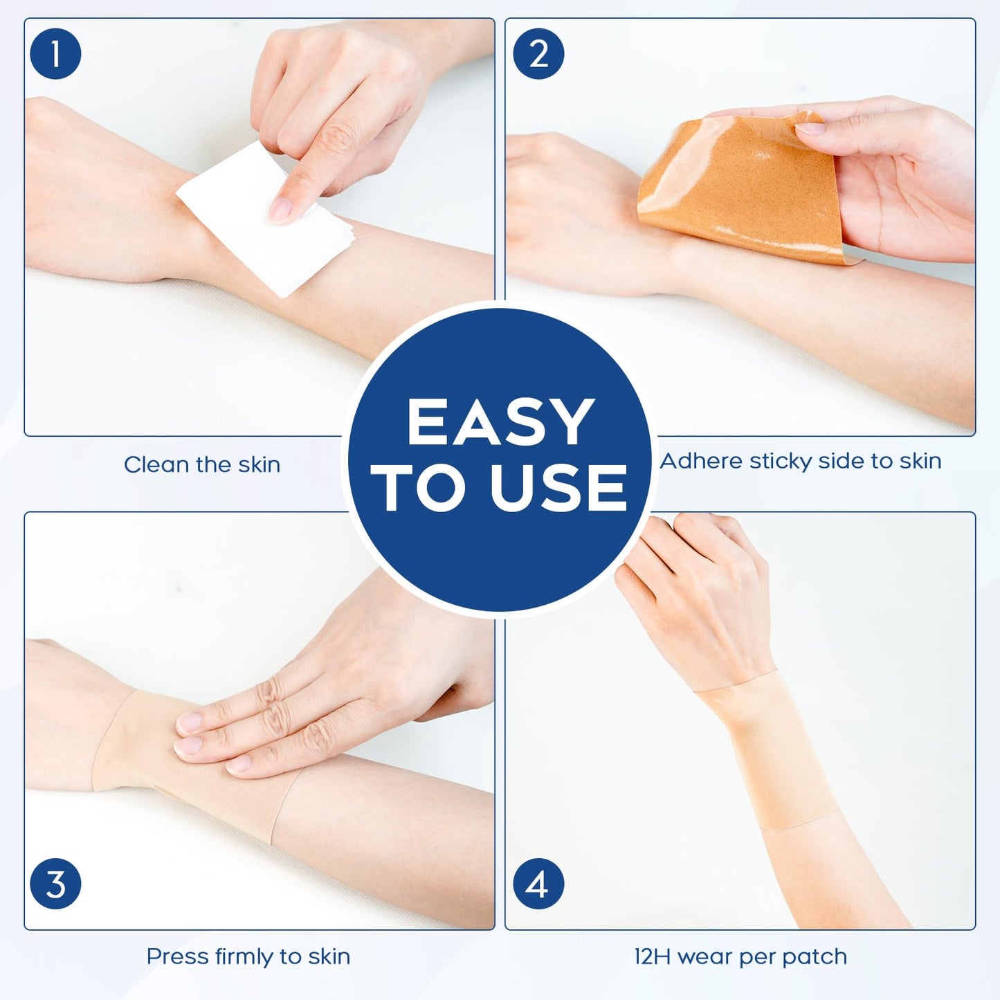 Uposiut Lidocaine Patches, Maximum Strength Lidocaine Patches (40 Patches), for Muscle Pain Relief in The Back, Shoulders, Neck, Knees, and Anks, 12 Hour Pain Relief-G002 - Maple Wellness Supplements