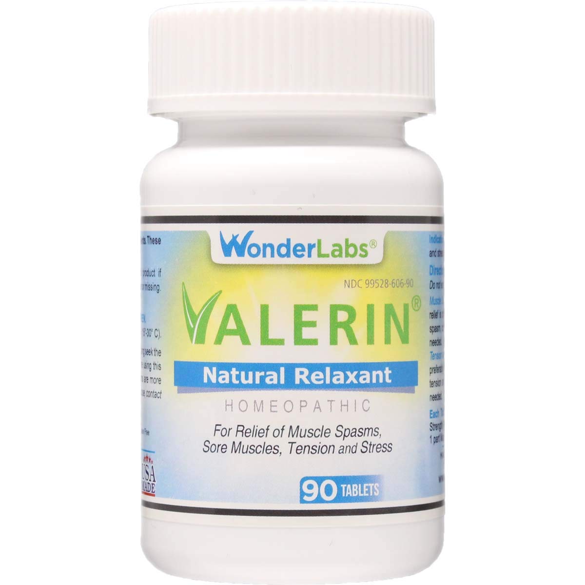Valerian Natural Relaxant for Tension Relief, Stress Relief, Leg Cramp Relief and Other Muscle Cramps Magnesium, Passion Flower, & Valerian Root Muscle Relaxant - (90ct) - Maple Wellness Supplements