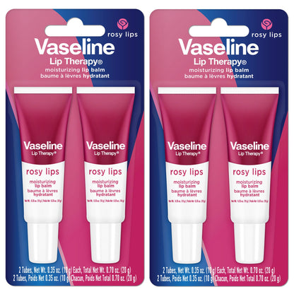 Vaseline Lip Therapy Rosy Lips Moisturizing Lip Balm - Twin Pack (2-Pack) - Maple Wellness Supplements