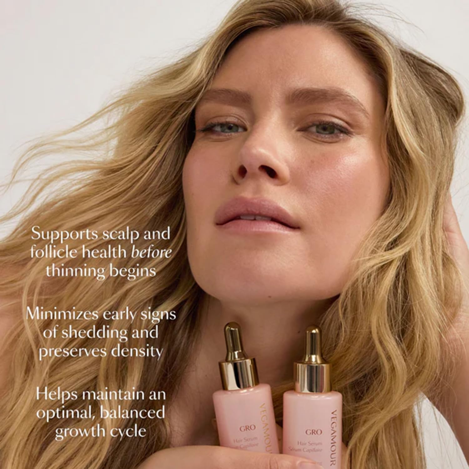 VEGAMOUR GRO Hair Serum for Hair Thinning, Thicker Fuller Looking Hair, Non Oily Tonic for Healthier Scalp, 30 day Supply 1.0 fl oz, 1 pack - Maple Wellness Supplements