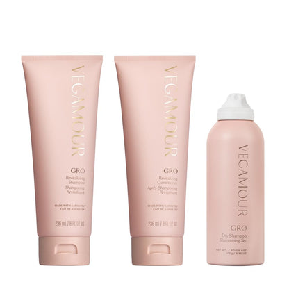 Vegamour The Everyday Kit Includes GRO Revitalizing Shampoo & Conditioner and GRO Dry Shampoo for Thinning Hair - Maple Wellness Supplements