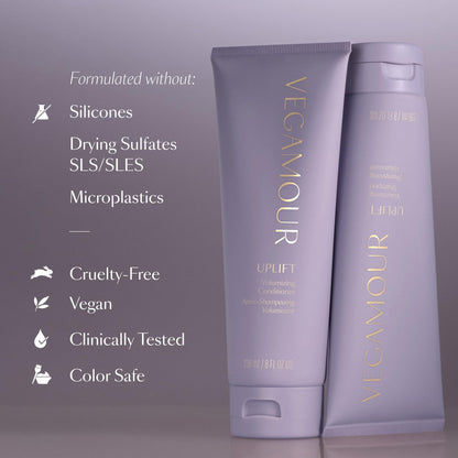 VEGAMOUR UPLIFT Volumizing Conditioner For fine, flat & thinning hair, Provides Volume & Resists Humidity, Non Sticky Formula, Bouncy Soft Hair - Maple Wellness Supplements