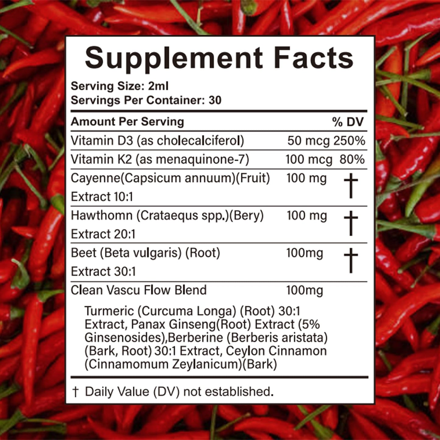 Velestoff Cayenne Pepper Drops, Cayenne Circulation Blend with Hawthorn Beet Root Turmeric Vitamin K2 D3 - Vegan, Non-GMO - 2FL.OZ (2 PCS) - Maple Wellness Supplements