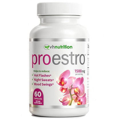 VH Nutrition PROESTRO | Estrogen Support* Supplement for Women | Extra Strength Hormone Balance* for Her | 60 Capsules in Easy to Swallow Pills - Maple Wellness Supplements