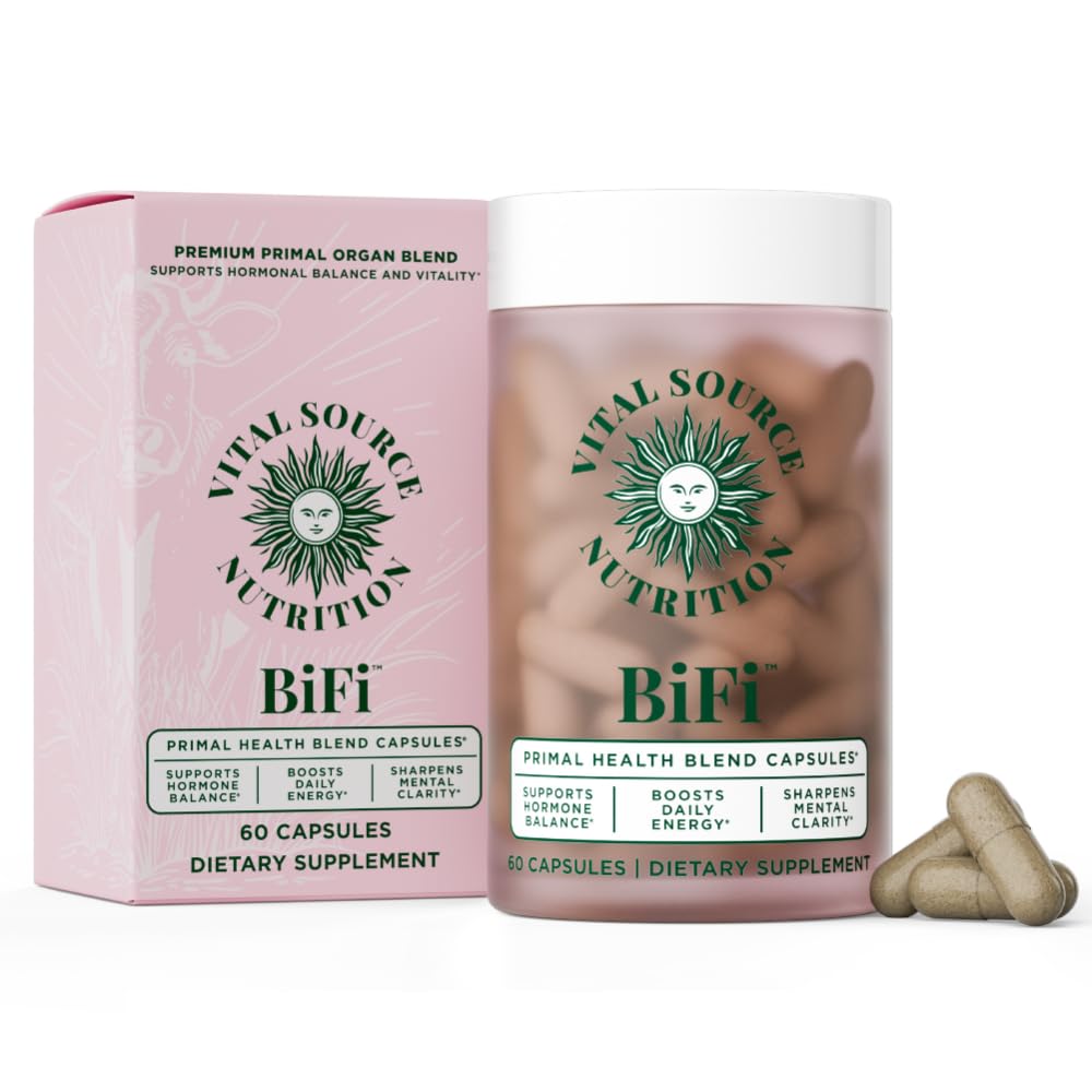 Vital Source Nutrition - BiFi Capsules - Premium Primal Organ Blend - Supports Hormone Health, Energy, Stamina & Clarity - Daily Vitality - Ancestral Supplements for Women - No Artificial Ingredients - Maple Wellness Supplements