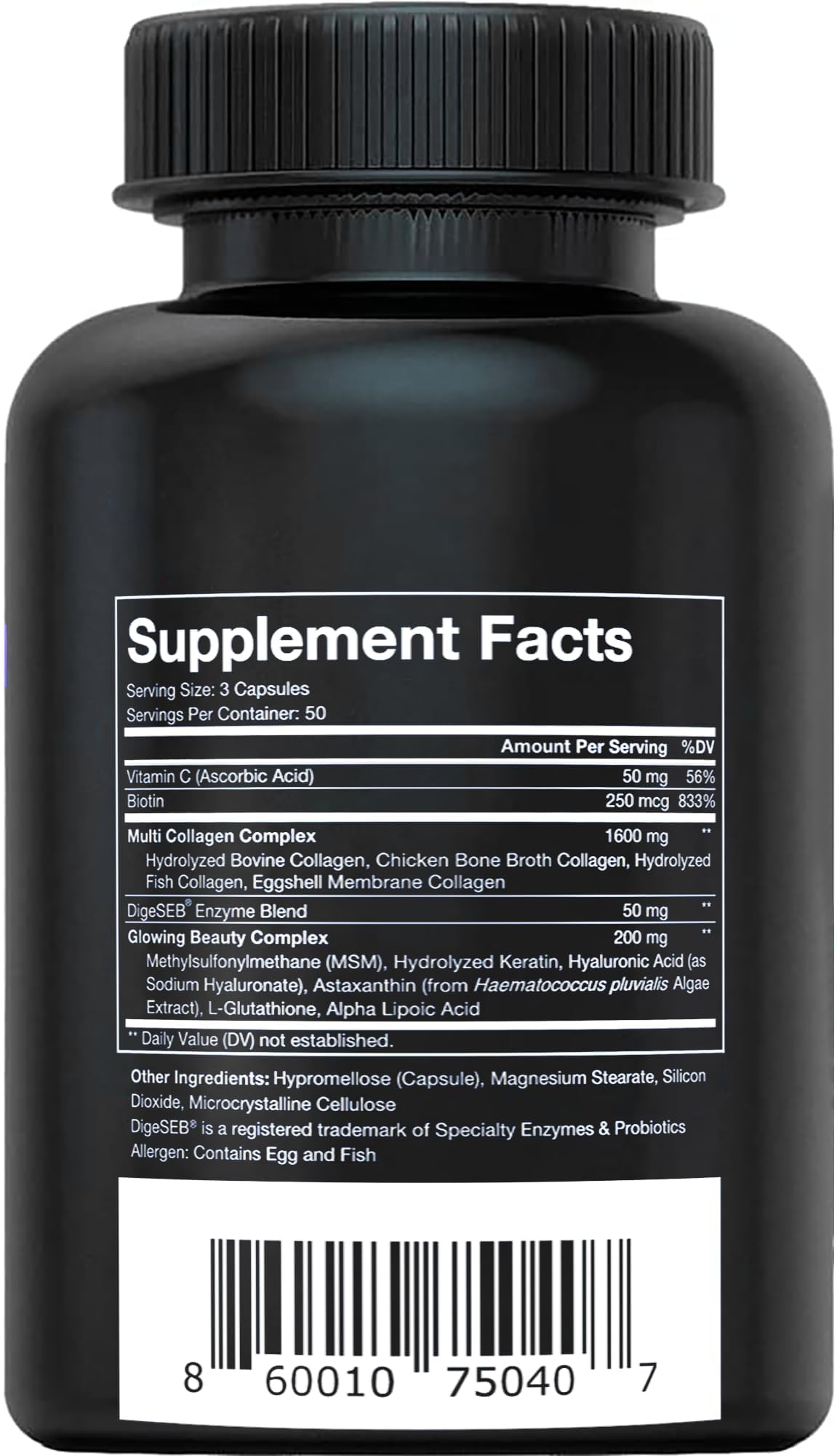 Vital Vitamins Multi Collagen Complex Plus - with Biotin, Hyaluronic Acid, Vitamin C - Type I, II, III, V, X - for Women & Men - Hair, Skin - Maple Wellness Supplements