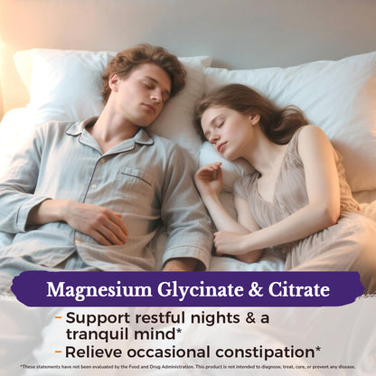 Vitalitown Magnesium Complex | Chelated Easily Absorbed Magnesium Glycinate Citrate Malate | Buffered | 210mg Elemental Mag | Sleep, Nerve, Digestion, Energy | Non-GMO 240 Veg Caps - Maple Wellness Supplements