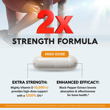 Vitamin D3 K2 - Vitamin D3 10000 iu & K2 as MK-7 120 mcg - Immune & Mood Support, for Bone & Teeth Health - with Magnesium, Zinc & Vitamin C & B12 - Highly Bioavailable - Maple Wellness Supplements