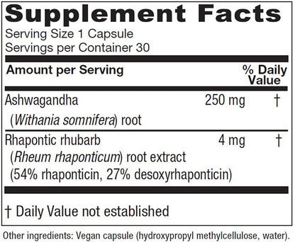Vitanica Peri/Meno Ease - for Perimenopause and Menopause Symptoms - Hot Flash Relief with Clinically Studied Siberian Rhubarb Extract - Supports Sleep and Stress with Ashwagandha - Vegan - 30 Caps - Maple Wellness Supplements