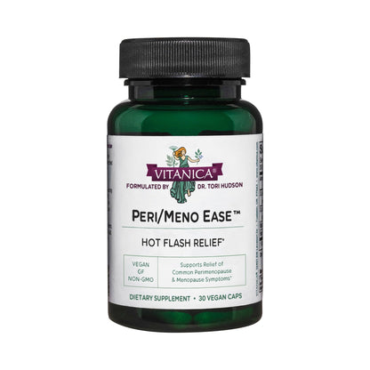 Vitanica Peri/Meno Ease - for Perimenopause and Menopause Symptoms - Hot Flash Relief with Clinically Studied Siberian Rhubarb Extract - Supports Sleep and Stress with Ashwagandha - Vegan - 30 Caps - Maple Wellness Supplements