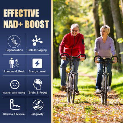 VPKIN NAD Supplement,1500mg NAD+ Supplement with Resveratrol,Nicotinamide,Quercetin,CoQ10,Support Energy & Repair, Vitality,Non-GMO, No Fillers(120 Capsules) - Maple Wellness Supplements