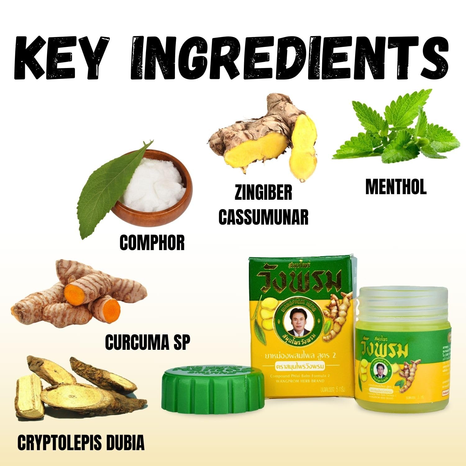 Wang Prom Herbal Balm 5gram Travel Package (Pack of 12) (Yellow) - Maple Wellness Supplements