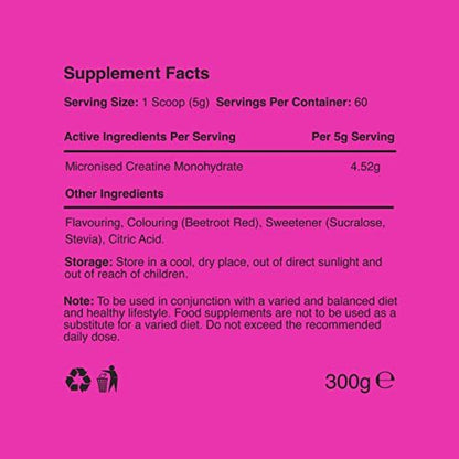 Warrior Creatine Monohydrate Powder – 300g – Micronised for Easy Mixing and Consumpti - Maple Wellness Supplements