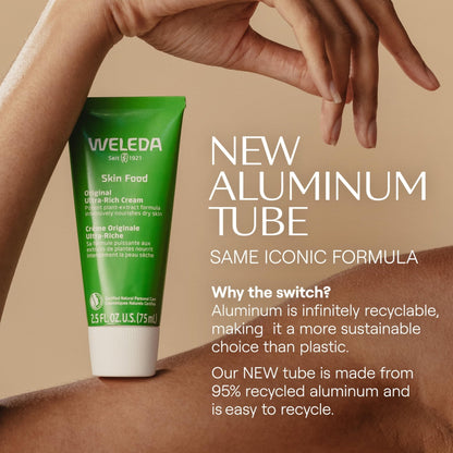 Weleda Skin Food Original Ultra-Rich Body Cream 2.5 Fluid Ounce, Plant Rich Hydrating Moisturizer with Pansy - Maple Wellness Supplements