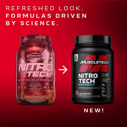 Whey Protein Powder MuscleTech Nitro-Tech Whey Protein Isolate & Peptides Protein - Maple Wellness Supplements
