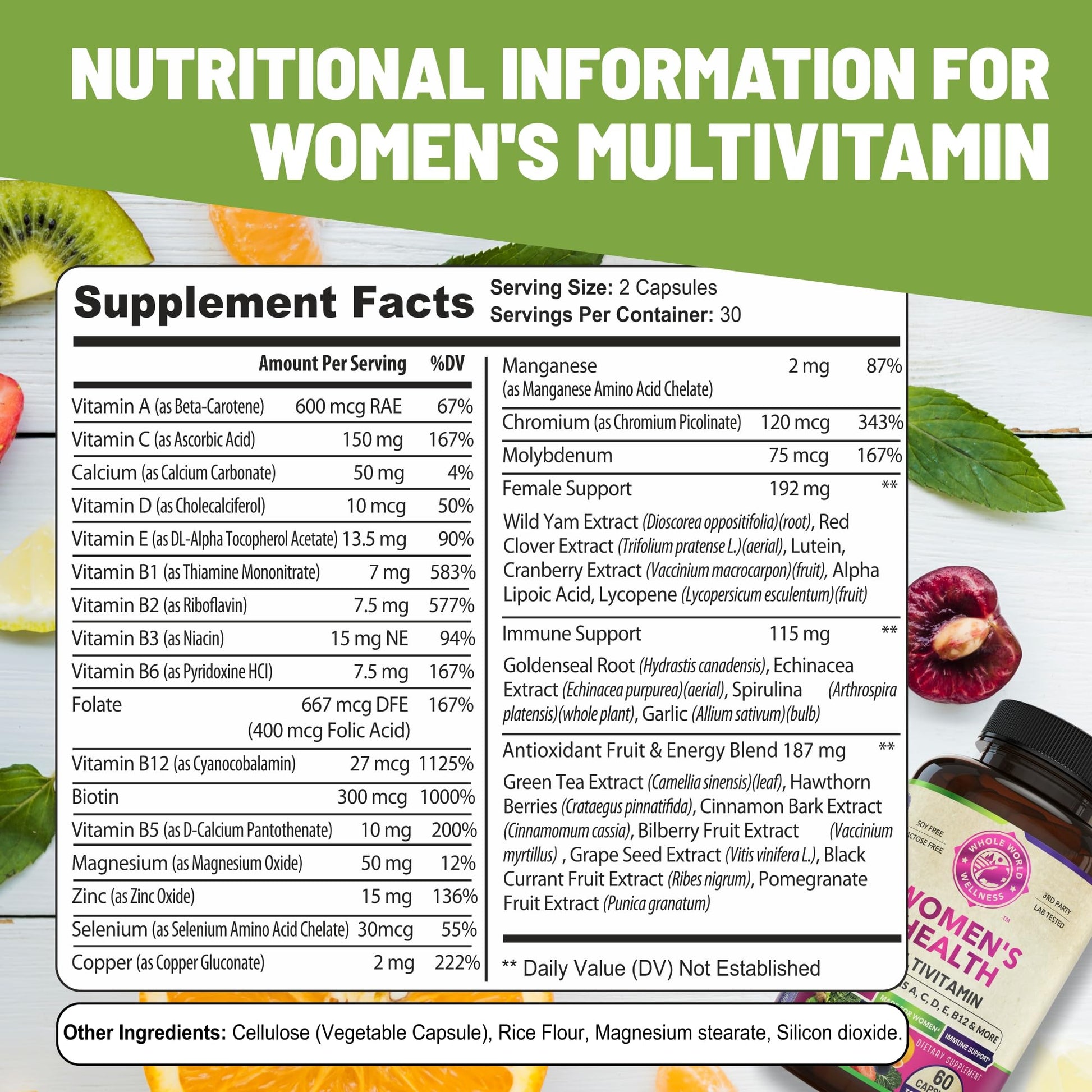 Womens Daily Multivitamins & Mens Daily Multivitamins Bundle (One Bottle Each) - Supports Holistic Wellness, Including Energy & Focus. Multivitamin & Multimineral Blend. Made in The USA. - Maple Wellness Supplements