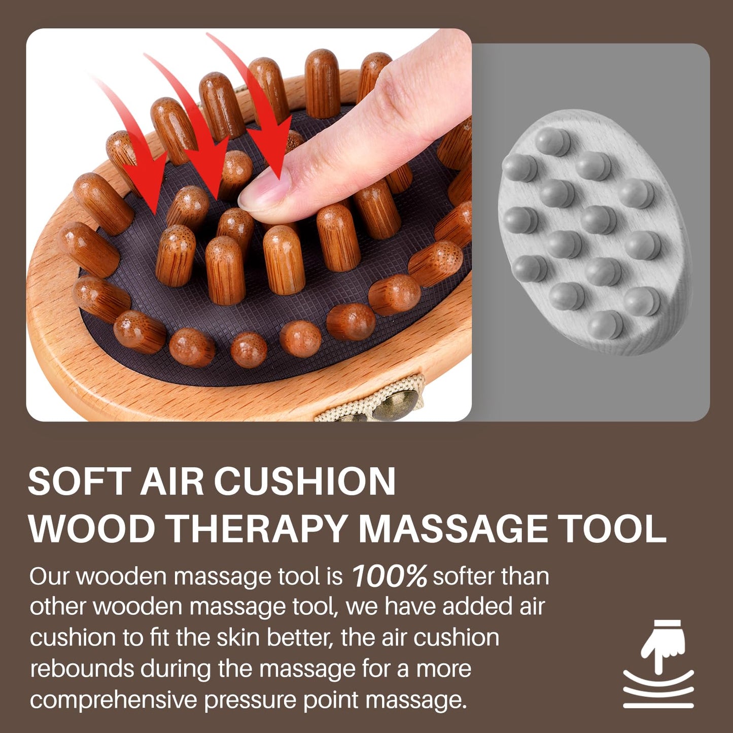 Wood Therapy Massage Tool for Belly Fat,Wooden Meridian Massage Body Brush for Cellulite Remover, Cellulite Lymphatic Drainage Massager for Body Shaping, Maderoterapia Kit for Muscle Pain Relief - Maple Wellness Supplements