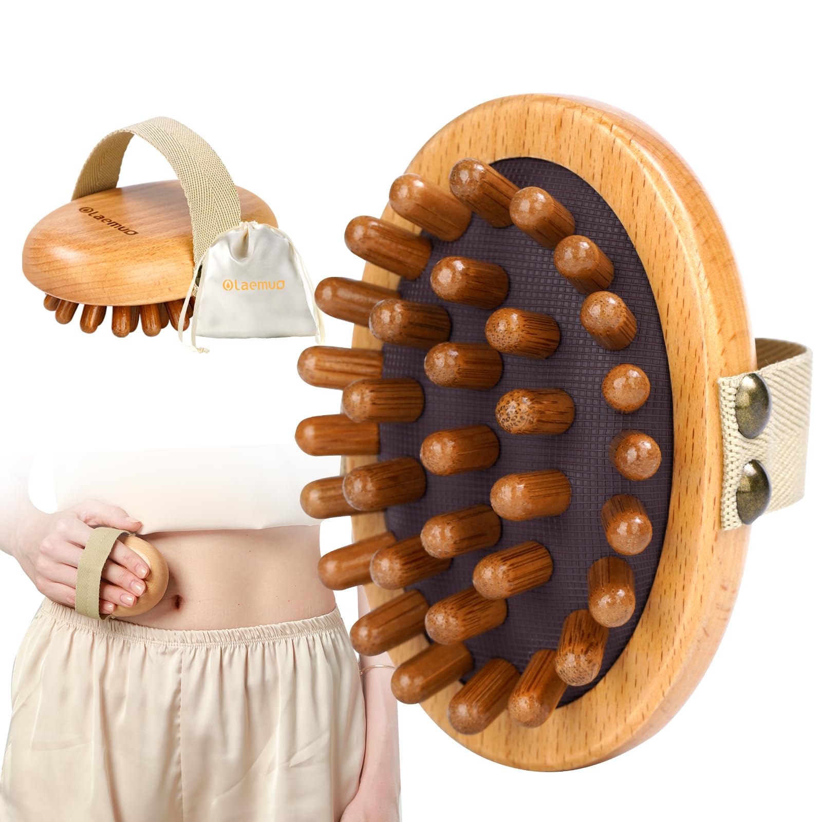 Wood Therapy Massage Tool for Belly Fat,Wooden Meridian Massage Body Brush for Cellulite Remover, Cellulite Lymphatic Drainage Massager for Body Shaping, Maderoterapia Kit for Muscle Pain Relief - Maple Wellness Supplements