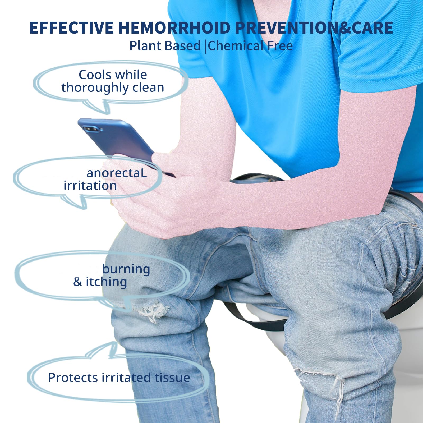 Wowday Flushable Hemorrhoid Wipes | Medicated Witch Hazel Wipes Ph Balanced | 112 Count Natural Fragrance Free Adult Hemorrhoids Witch Hazel Wipe for Butt Itch - Maple Wellness Supplements