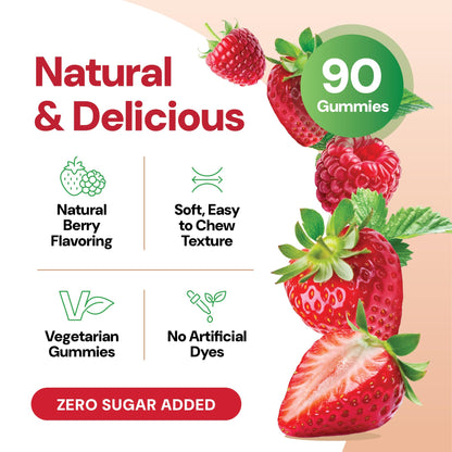 YUM-V'S - Prebiotic Fiber Gummies for Adults & Kids - 5g Digestive Aid Gummy Fiber Supplement - Keto Friendly Prebiotic Daily Fiber - Maple Wellness Supplements