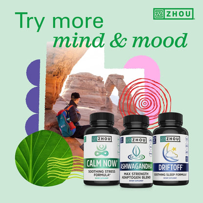 Zhou Neuro Peak Brain Support Supplement | Memory, Focus & Clarity Formula | DMAE - Maple Wellness Supplements