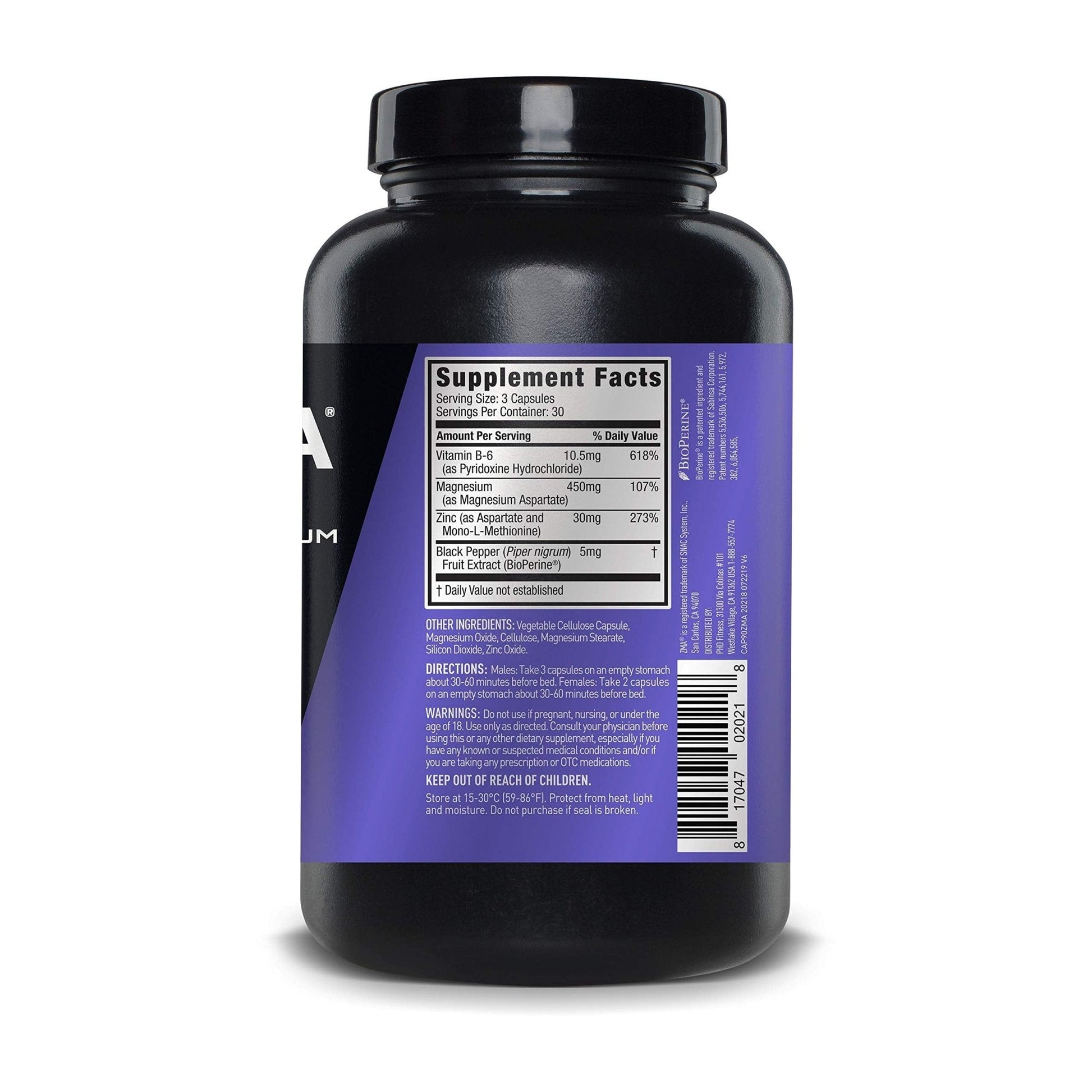 ZMA JYM, Zinc & Magnesium Supplement - Zinc, Magnesium and Vitamin B6, YM Supplement Science, 90 Vegetarian Capsules - Maple Wellness Supplements