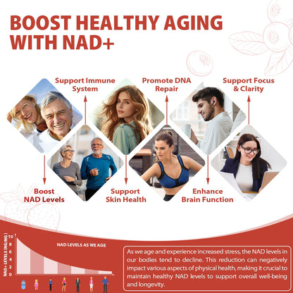 ZOROAHER 1000mg High-Potency NAD+ Liquid Supplement, Quercetin Phytosome & Resveratrol with PQQ, Boosts Cellular Energy - Maple Wellness Supplements